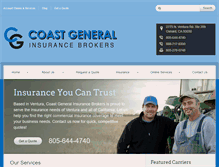 Tablet Screenshot of coastgeneralinsurance.com